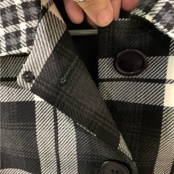 JD Hook Black and White Wool-blend Gingham Plaid Suit Jacket - Picture 3 of 8